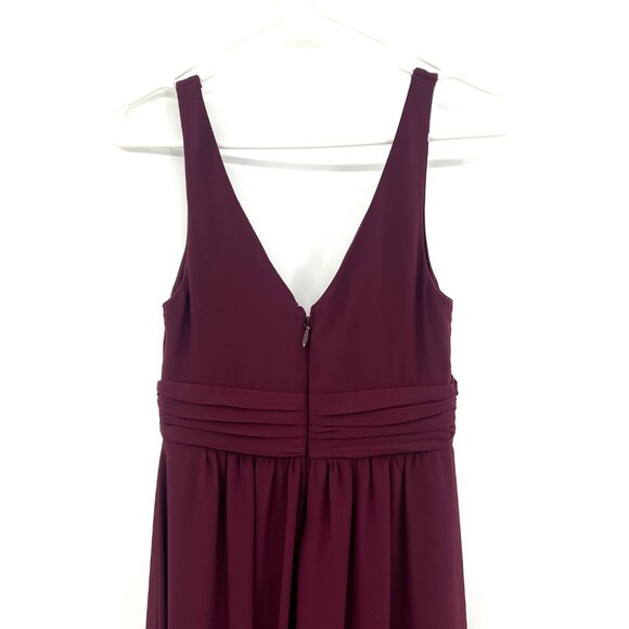Lulu's Burgundy Chiffon Sleeveless Maxi Dress Women's XS - Picture 7 of 8